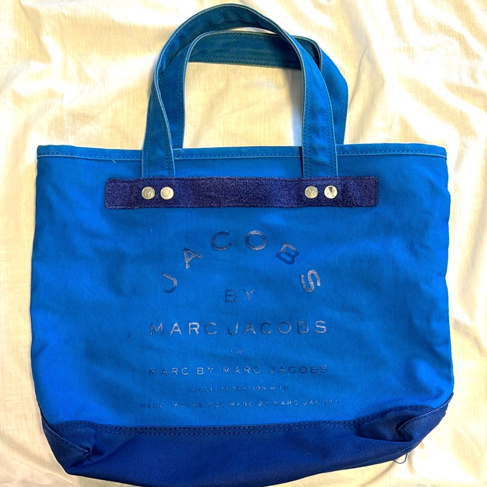 Marc Jacobs blue canvas tote